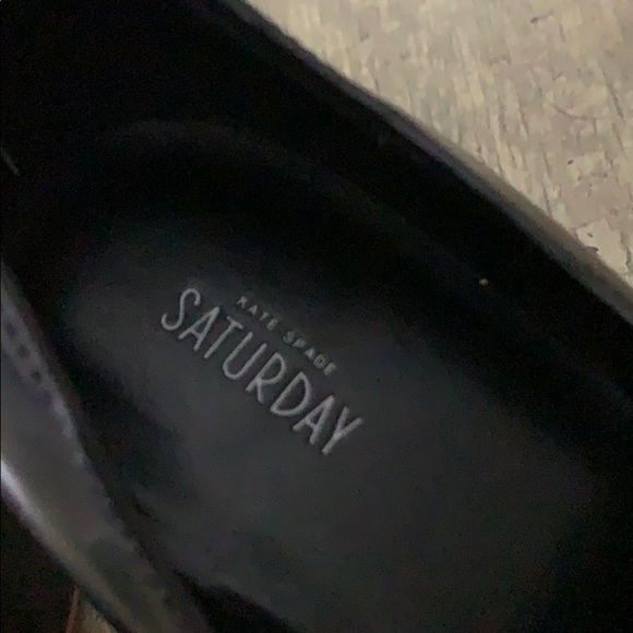 KATE SPADE SATURDAY Black Leather Block Heel Shoes - Picture 8 of 16